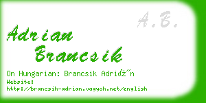 adrian brancsik business card